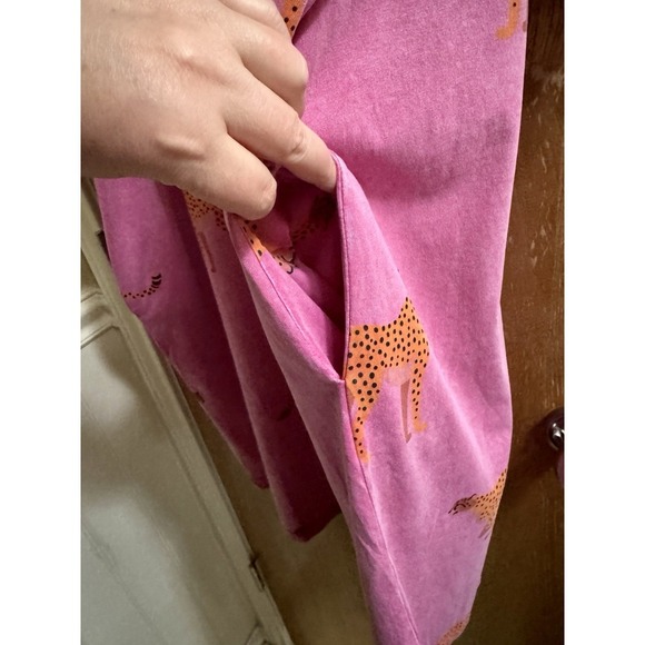 NEW Easel Mineral Wash Pink Cheetah T-shirt Shift Dress Pockets 2X New With Tags - Picture 9 of 13